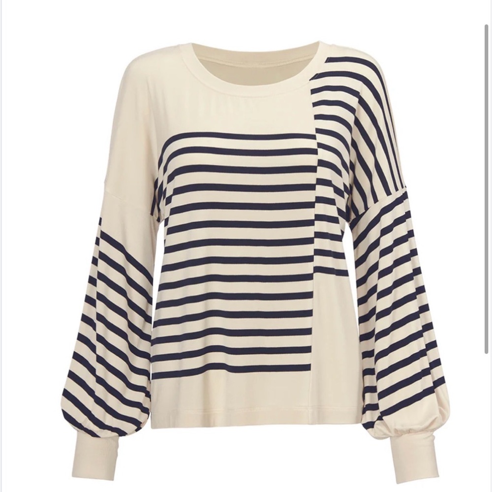 Cabi #4237 Box Striped Tee XL VGUC